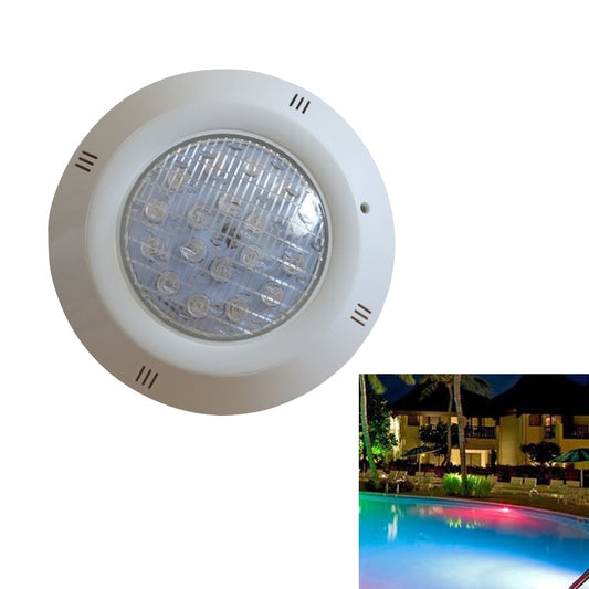 White LED underwater pool wall lamp with clear lens and side ventilation slots