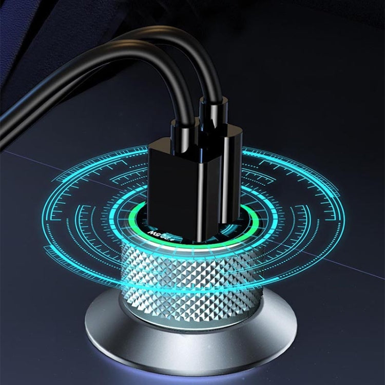 TOTU 20W car charger base with illuminated ring and textured barrel