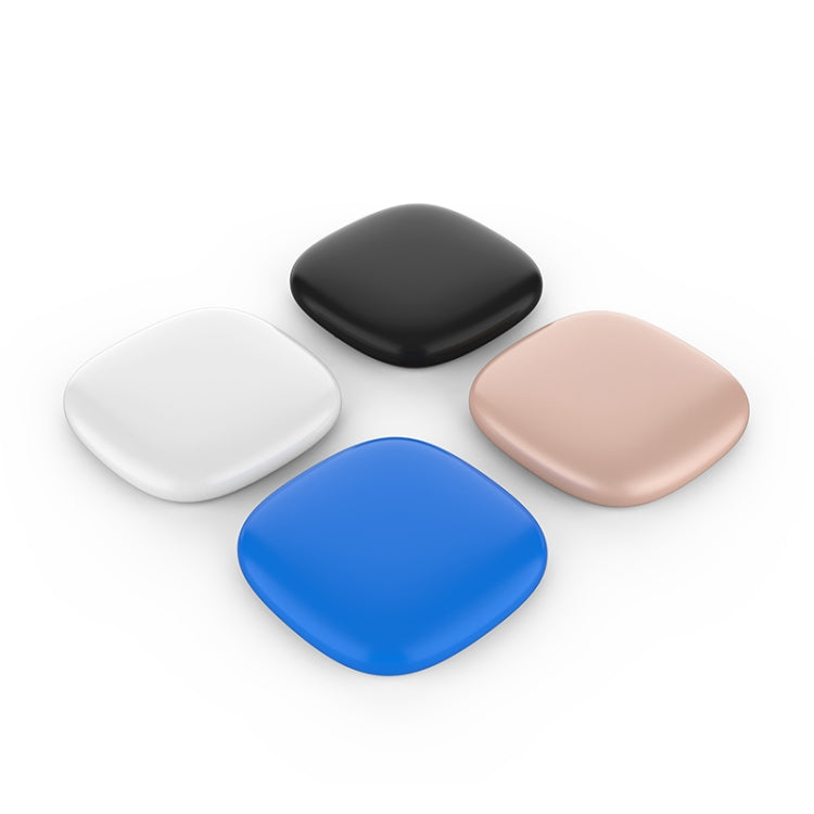 Set of anti-lost locator trackers in black, white, blue, and pink