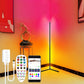 LED floor atmosphere light with tall vertical bar and handheld remote control