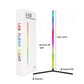 RGB LED floor light in box, aluminum shell, height 120 cm, black base stand
