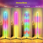 RGB LED floor light showing multiple lighting modes with vertical color glow