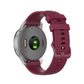 Silicone smart watch replacement strap in wine red, universal fit 18mm–22mm with clasp