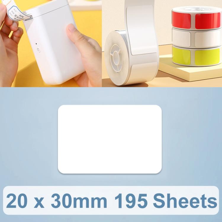 White thermal label sticker sheets with blank rectangular label surfaces