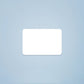 Blank white thermal label sticker, rounded rectangle shape