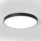 Black 23cm round LED ceiling lamp with slim circular ring