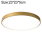 Gold 23cm round LED ceiling lamp with slim circular ring