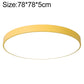 Round LED ceiling lamp with gold-tone frame, 78cm wide, flush round ceiling design.
