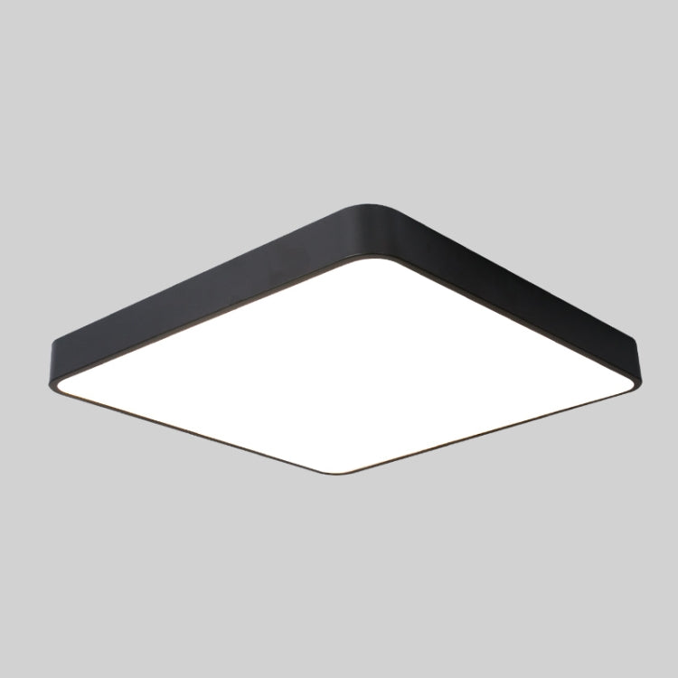 Black square LED ceiling lamp with rounded corners