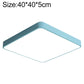 LED square ceiling lamp, light blue frame, 40x40cm size