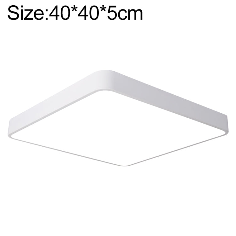 LED square ceiling lamp, white frame, 40x40cm size