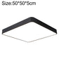 LED square ceiling lamp, black frame, 50x50cm size