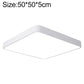 Square LED ceiling lamp with slim frame, white, 50x50 cm