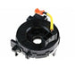 Car steering wheel spiral cable clock spring with yellow loop and black mounting tabs