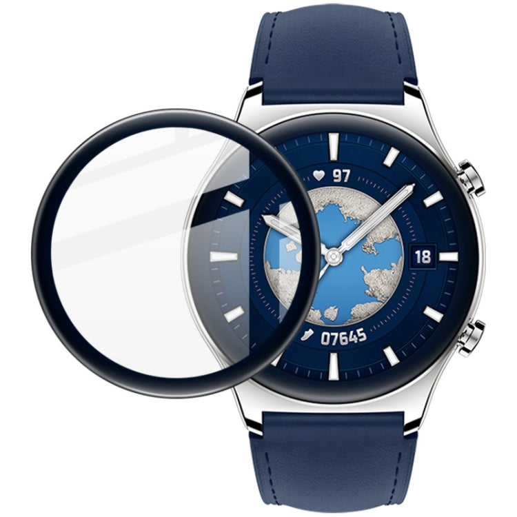 HD watch screen protector film, clear round sheet with black edge