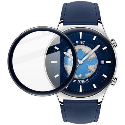 HD watch screen protector film, clear round sheet with black edge