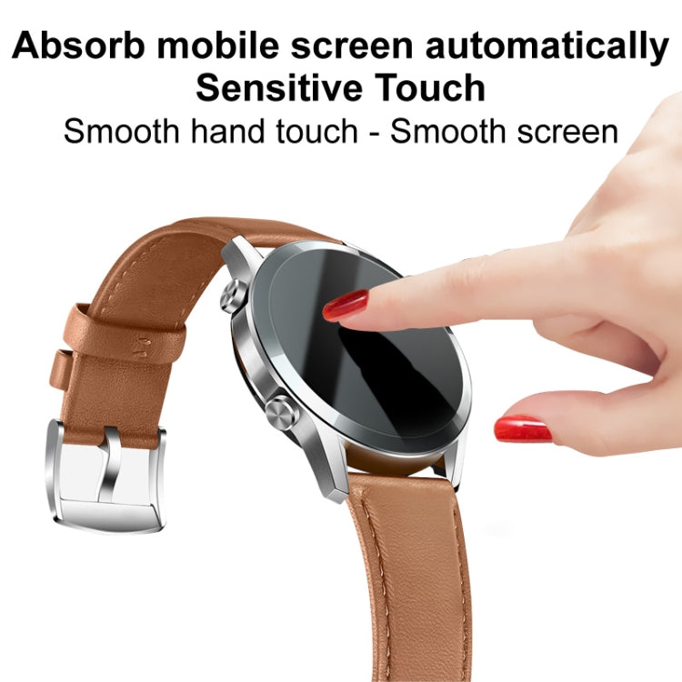 Smartwatch screen protector film with smooth touch, clear glass sheet