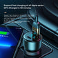 Car fast charging adapter with LED voltage display and blue indicator