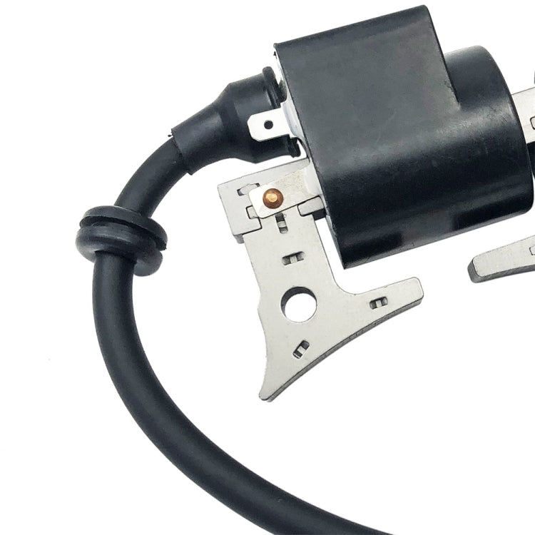 Ignition coil module with close-up metal contacts and wire lead