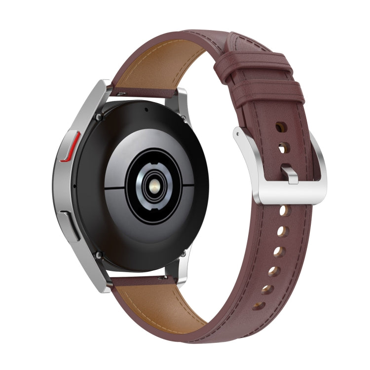 20mm Genuine Leather Watch Strap for Samsung Galaxy Watch4/Watch3 41mm/Active2/Huawei/Gaming Watch etc.