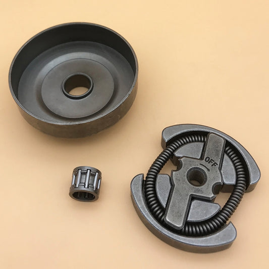 Chainsaw clutch passive disc assembly, gray outer plate with coil springs and roller bearing