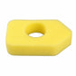 Single yellow foam air filter element with center hole