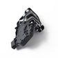 Black door lock actuator motor with metal linkage and plastic connector housing