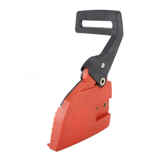 Red brake pad side cover with black top handle and pivot bolt