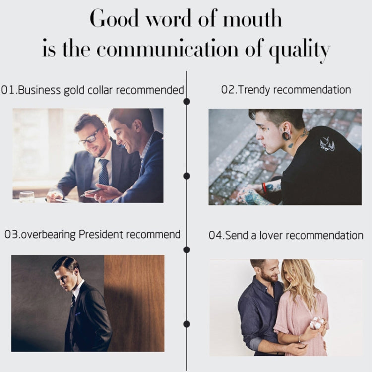 Men's fashion watch promotional graphic with lifestyle scenes and text