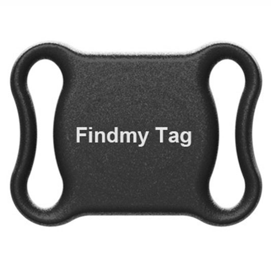 Black special-shape Bluetooth anti-lost tracker tag with two attachment loops
