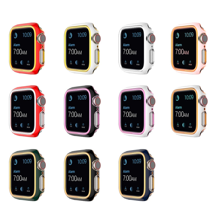 Two-color Electroplating PC Watch Case For Apple Watch Series, 6&SE&5&4 40mm, 6&SE&5&4 44mm
