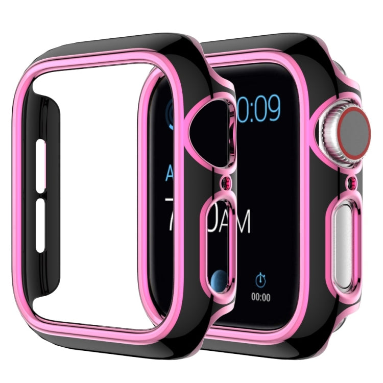 Two-color Electroplating PC Watch Case For Apple Watch Series, 6&SE&5&4 40mm, 6&SE&5&4 44mm