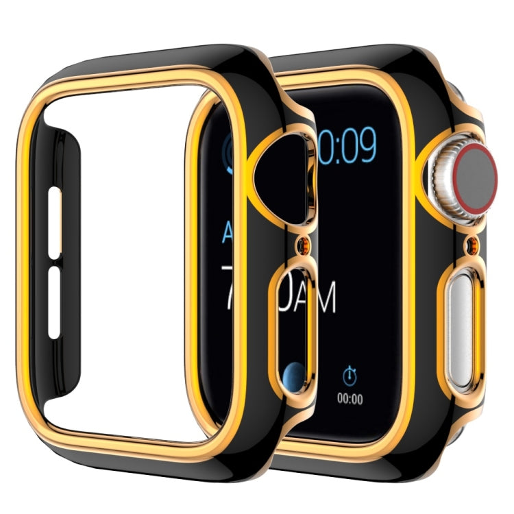 Two-color Electroplating PC Watch Case For Apple Watch Series, 6&SE&5&4 40mm, 6&SE&5&4 44mm