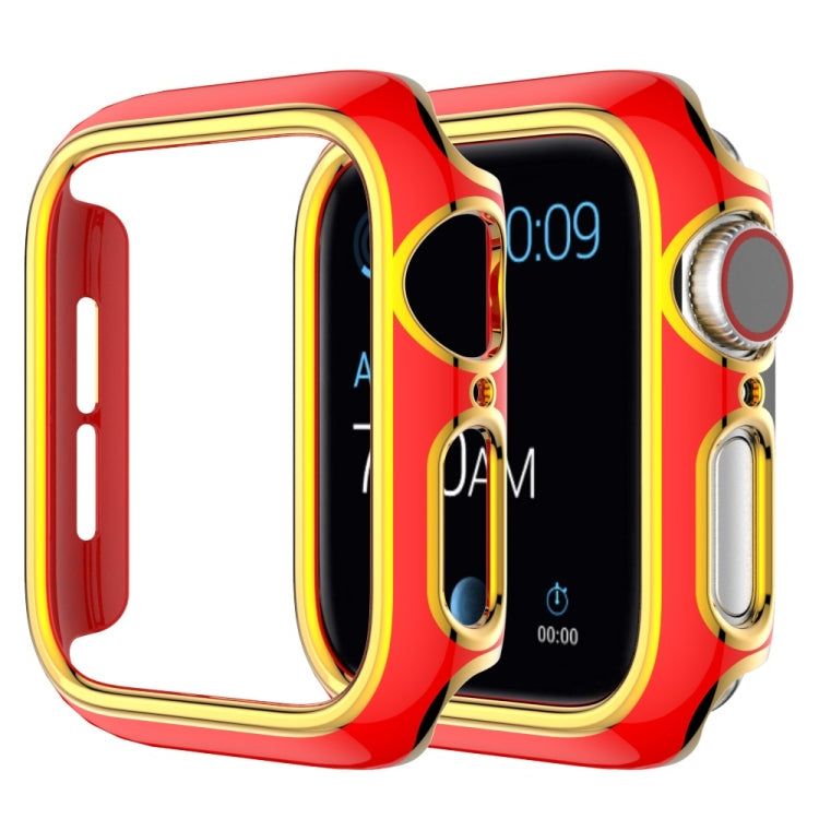 Two-color Electroplating PC Watch Case For Apple Watch Series, 6&SE&5&4 40mm, 6&SE&5&4 44mm