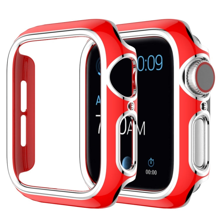 Two-color Electroplating PC Watch Case For Apple Watch Series, 6&SE&5&4 40mm, 6&SE&5&4 44mm