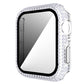Diamond PC + Tempered Glass Watch Case For Apple Watch Series, 3&2&1 38mm, 3&2&1 42mm