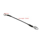 Tailgate support cable, 410mm line length, black with metal loop ends and 15mm eye