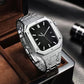 Integrated Oak Metal Watchband + Watch Case For Apple Watch Series 9 / 8 / 7 45mm, For Apple Watch Series 9 / 8 / 7 45mm