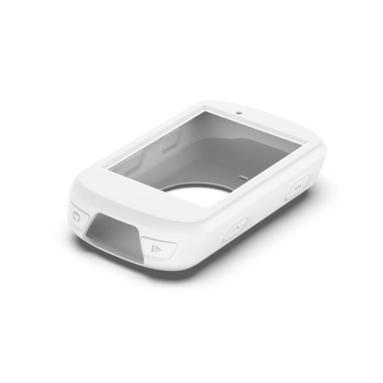 White silicone case for Garmin Edge 530 stopwatch with open top, round screen cutout, and controls