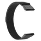 Milanese watch strap with black mesh band and dark gray buckle for Garmin Fenix 6/7