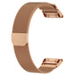 Milanese watch strap with rose gold mesh band and rose gold buckle for Garmin Fenix 6/7