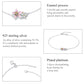 Cherry blossom bracelet with pink enamel flower charm and silver chain