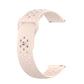 Light pink silicone breathable watch band with perforations and metal pins