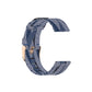 42mm nylon canvas watch strap with navy blue and dark stripe pattern