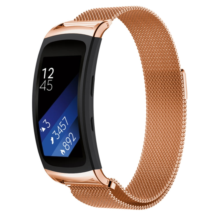 Milanese watch strap for Galaxy Gear Fit 2 & R360, rose gold metal mesh band