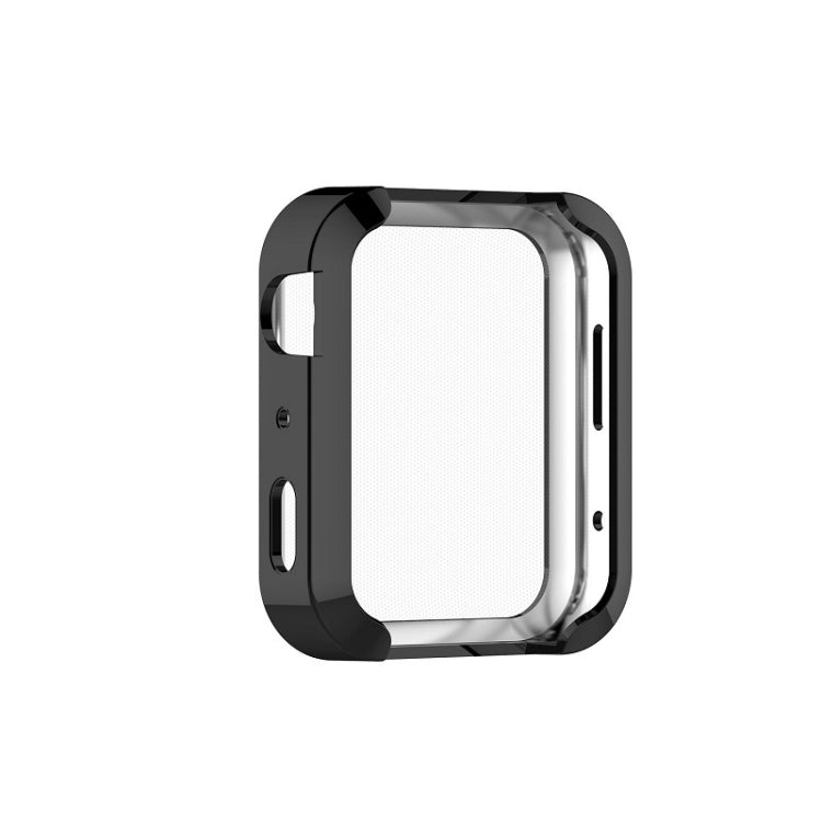 Black TPU all-inclusive plating phone cover with cutouts and raised edges