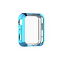 Blue TPU all-inclusive plating phone cover with cutouts and raised edges