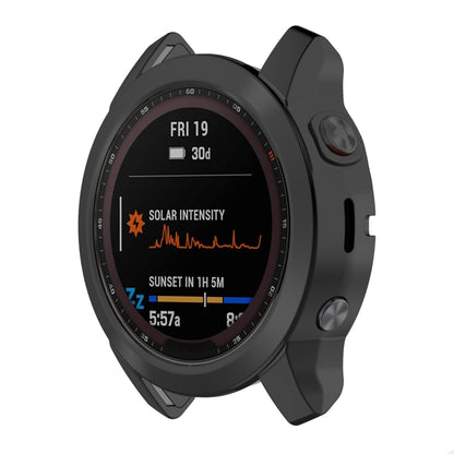 Black TPU watch case with side buttons and screen cutout for Garmin smartwatch