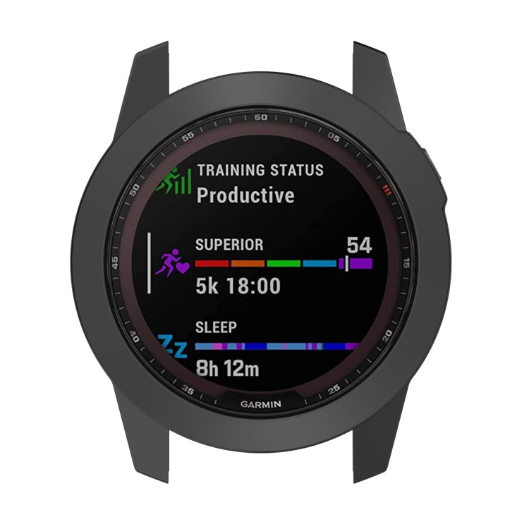 Black TPU half-pack watch case with screen opening and molded side grips