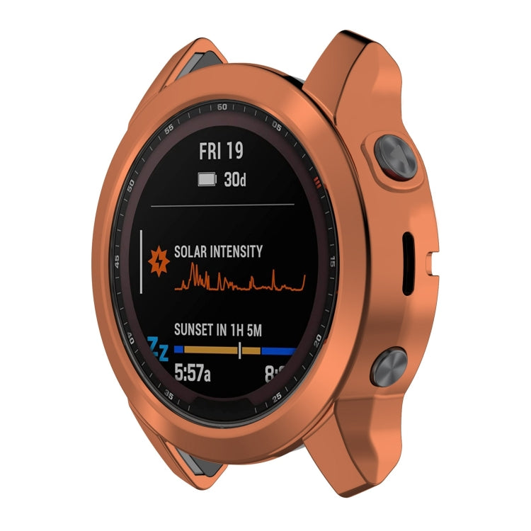 Rose gold/copper TPU half-pack watch case with screen opening and side cutouts